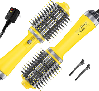 Chimpuk Professionelle One-Step 70 dB Heißluftbürste und Volumizer und Haarstyler zum Glätten, Locken, Multifunktions-Haartrockner, Anti-Frizz-Keramik-Haartrockner
