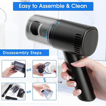 WHJC Cordless Handheld Vacuum Cleaner 9000Pa USB Rechargeable Portable Lightweight 4000mAh Wet and Dry Hand Vacuum for Car Home Kitchen Pet Hair