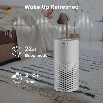Afloia Luftreiniger für Zuhause Schlafzimmer, Ture Filtres haute efficacité, 360°