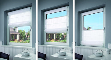Rouleau de rideau Klemmfix avec mécanisme de pliage Mokka, dimensions 100 x 160 cm, avec fixation sur le pont, fixation murale sans perçage mydeco