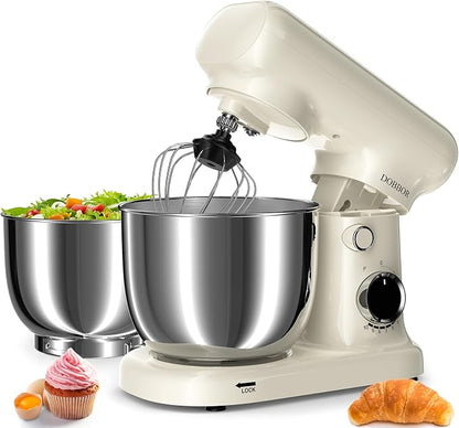 DOBBOR Küchenmaschine Knetmaschine Mit 2.5L+3L Dual-Schalen,1500w