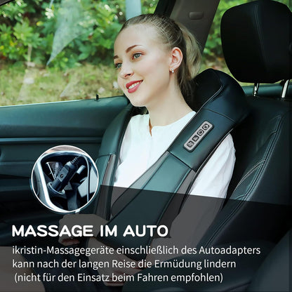 Nackenmassagegerät mit Wärme,iKristin Shiatsu Massagegerät 3D Deep Massage, avec Schmerzen am Hals,Rücken,Taille usw. Vous pourrez profiter du lit de massage de la famille des oies