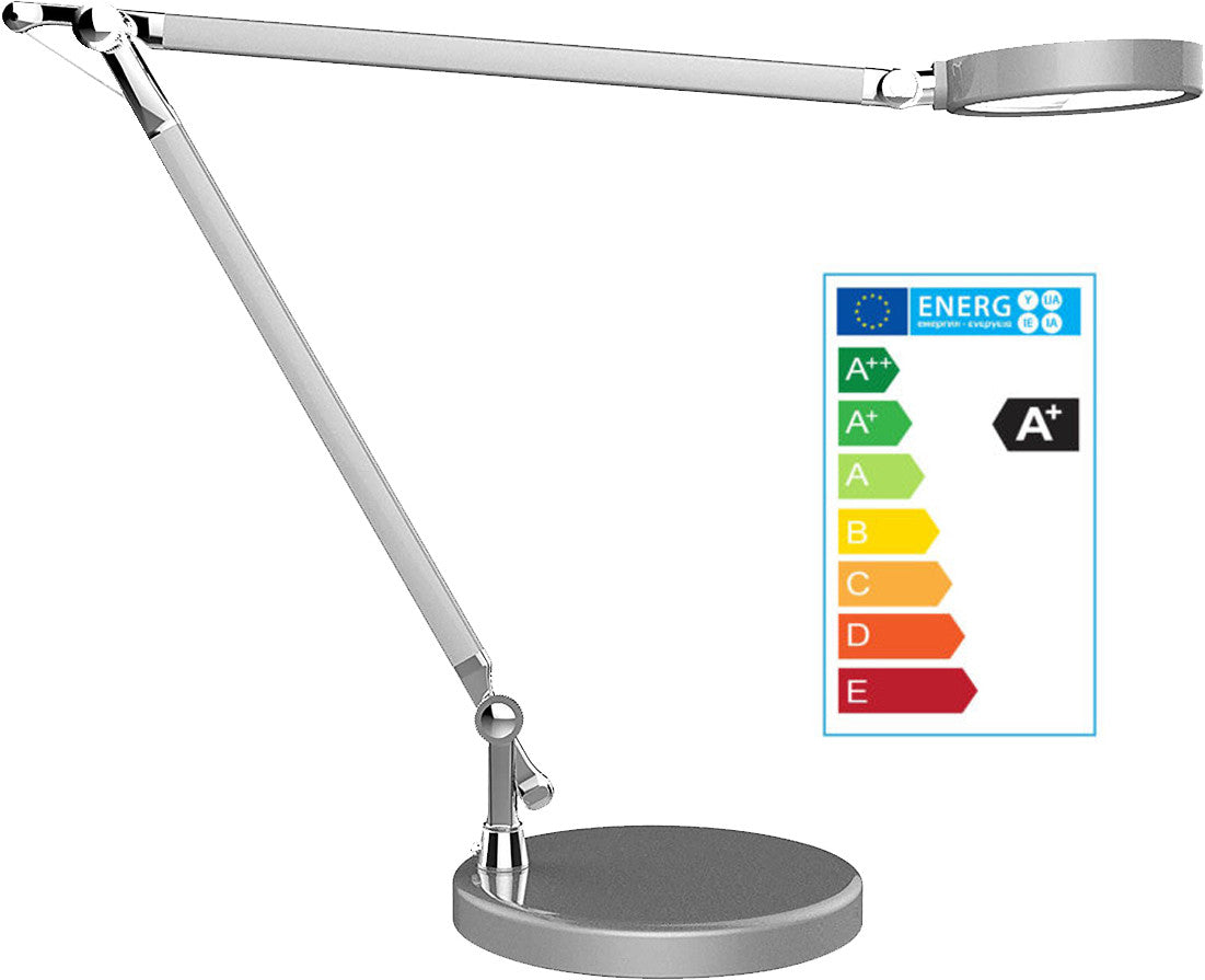 unilux LED Energiespar-Tischleuchte SENZA, 5 Watt, (H)70 cm, dimmbar, metallgrau, 400092054