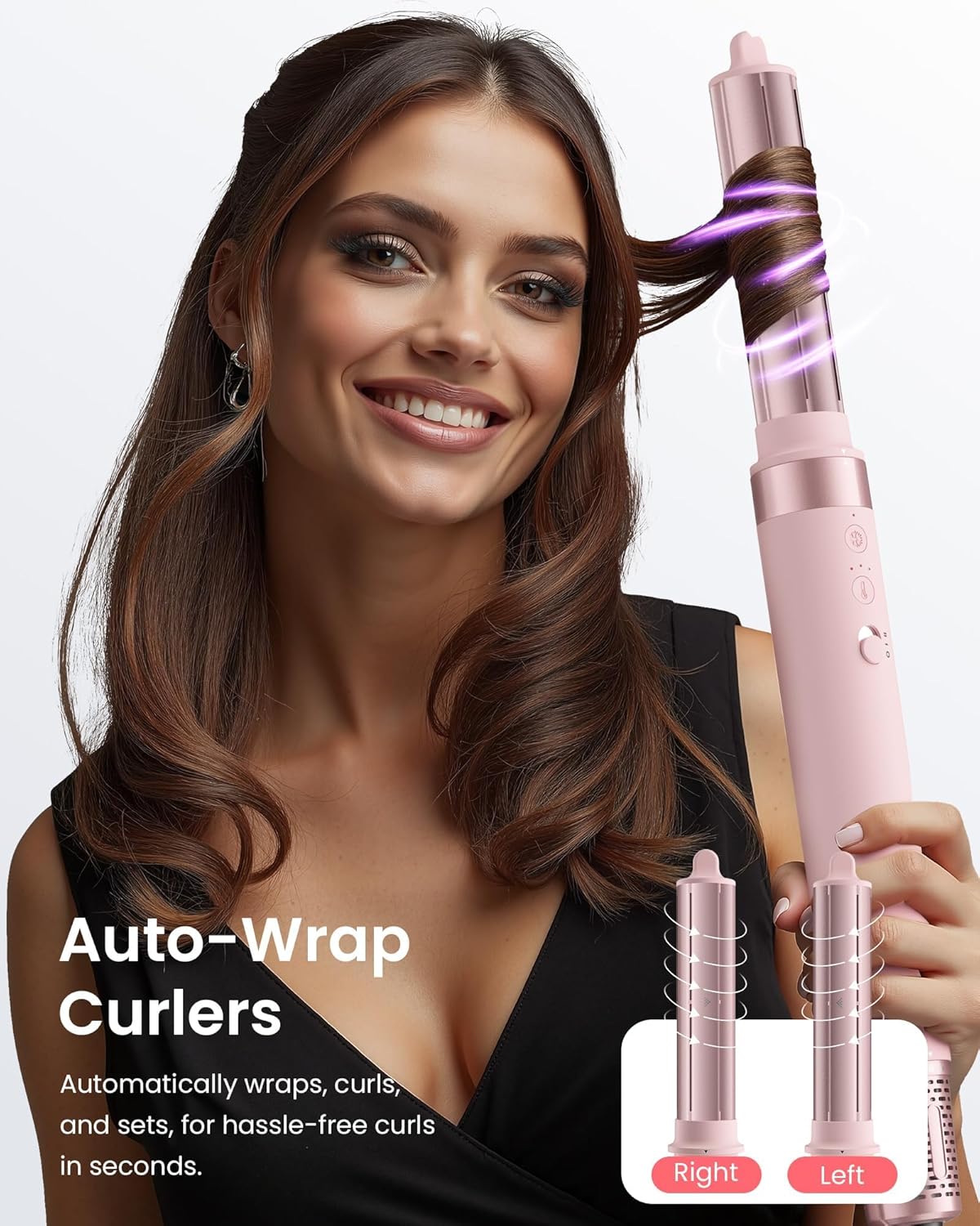 MESCOMB 5 in 1 Hairstyler Set, 110.000 U/min High-Speed Airstyler mit Ionen Haartrockner, Auto-Wrap Lockenstab & Volumenbürste, für tägliches Styling & Reisen (inkl. Tasche), Geschenk für Frauen