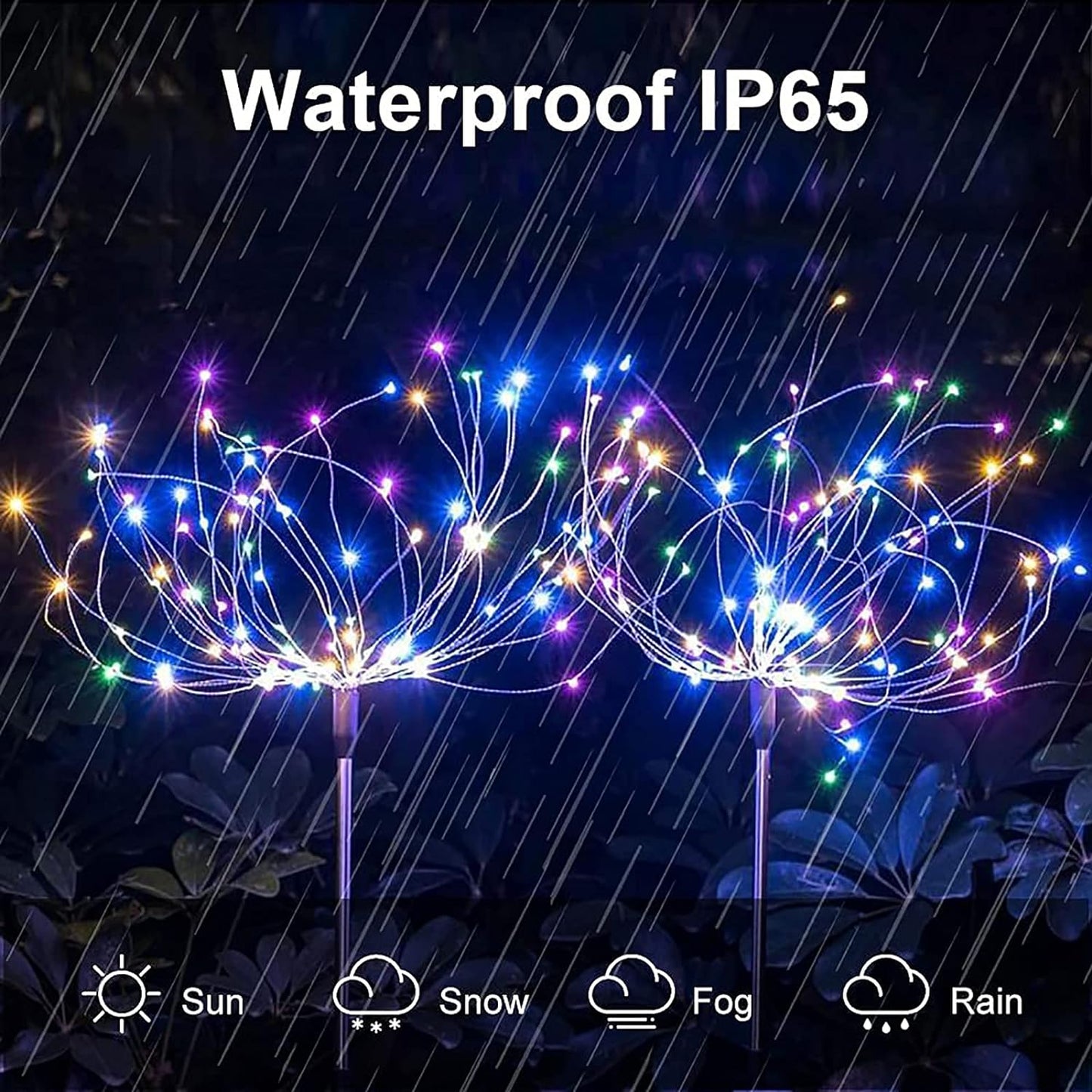 ZLDM 2 Stück Solar-Feuerwerkslicht, Solarleuchten für den Außenbereich, Garten, 2 Blinkmodi, 120 LEDs, IP65 wasserdicht, Gartenleuchten, Solarleuchten für Garten, Terrasse, Rasen, Weihnachtsdekoration (mehr)