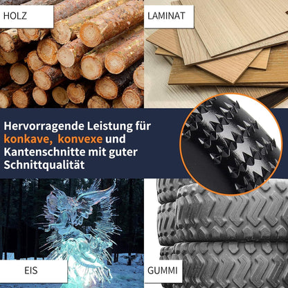 Pomsare Holz Schleifscheiben 125mm für Winkelschleifer - Raspelscheibe, Holzschnitzscheibe Frässcheibe, Flexscheibe, Baumstumpffräse, Wurzelfräse, Lackfräse - 4 Stück Winkelschleifer Zubehör