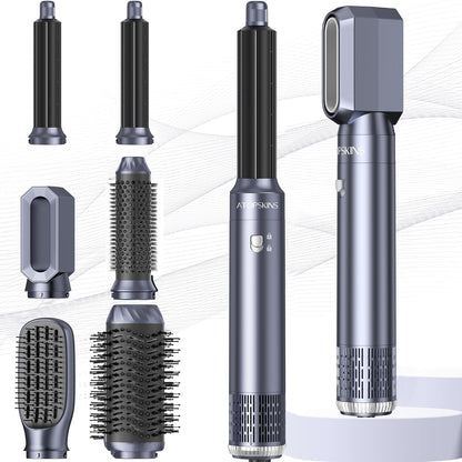 Atopskins Pro Air styler 6 in 1 Airbrush Haarstyler Hair Styler mit Rundbürste, Warmluftbürste, Föhnbürste, Haartrockner, Air Culer, Hairstyler Airstyler für Alle Haartypen, Trocknen, Glätten, Locken