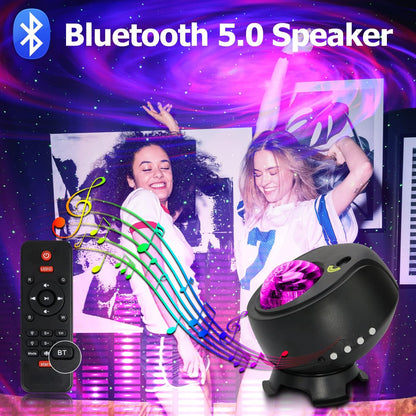 Projecteur arrière + projecteur Aurora, projecteur de veilleuse Galaxie 2 en 1, minuterie intégrée, haut-parleur Bluetooth, éclairage intégré, projecteur de lumière pour enfants, enfants, adolescents, enfants, enfants, filles, décoration intérieure