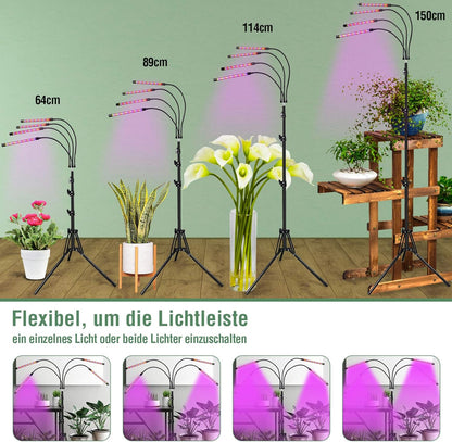 ONEVEZ-Pflanzenlampe LED-Pflanzenlicht Wachstumslampe-Vollspektrum Pflanzenleuchte-Grow Lampe-Zimmerpflanzen - 40W mit 80 LEDs, mit 3 Arten von Modus, 6 Arten von Helligkeit mit Zeitschaltuhr