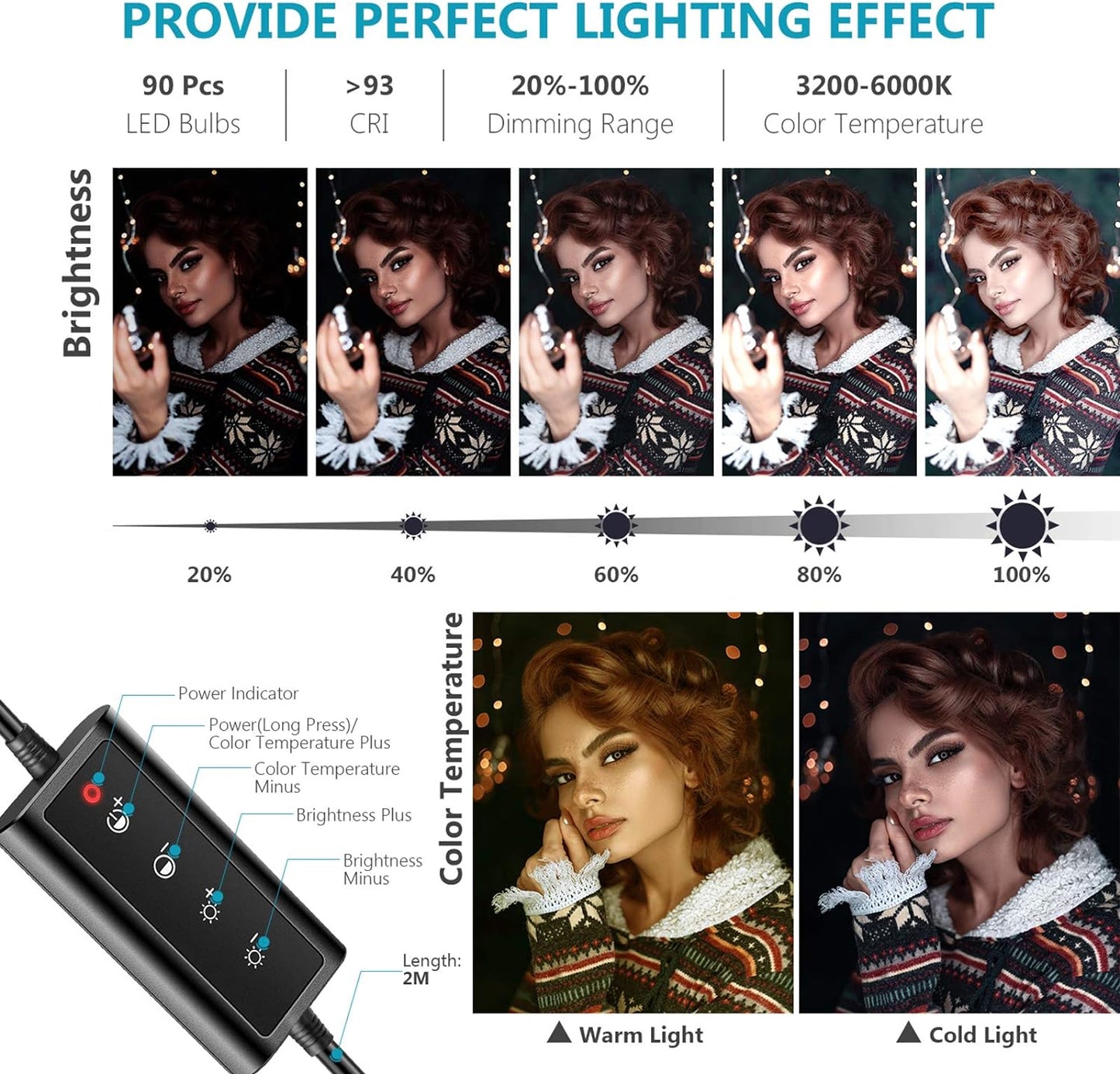 Neewer Anneau Lumineux LED 25,4 cm, Anneau Lumineux Selfie avec Support Statique, 3 Modes d'Éclairage, Anneau Lumineux à Intensité Variable avec Support Statique de 137,2 cm et Support Téléphone pour Streaming en Direct, Maquillage, Blog Vidéo YouTube