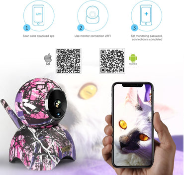 TRAIL WATCHER IP-Kamera 1080P HD WiFi-Überwachungskameras 10M IR-Nachtsicht-Heimsicherheitskamera Haustier-Babyphone mit Bewegungserkennung 2-Wege-Audio-Fernalarmunterstützung