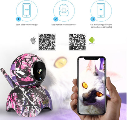 TRAIL WATCHER IP-Kamera 1080P HD WiFi-Überwachungskameras 10M IR-Nachtsicht-Heimsicherheitskamera Haustier-Babyphone mit Bewegungserkennung 2-Wege-Audio-Fernalarmunterstützung