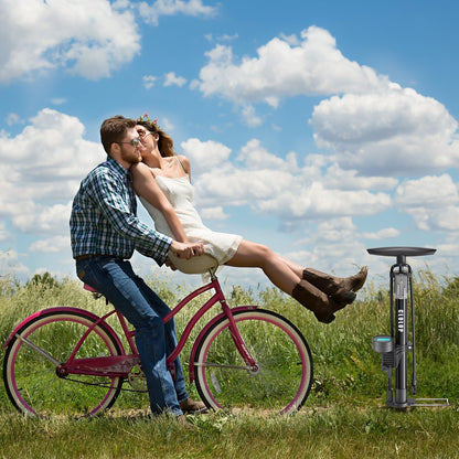 CLOLOP Fahrradpumpe Standpumpe Digitales Manometer Ballpumpe mit Presta- und Schrader-Ventilen für Fahrradreifen Sportbälle Luftballons Schwimmringe usw.