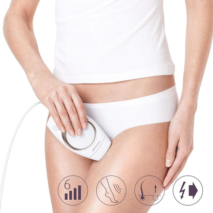 Traitement d'épilation Medisana IPL 840, traitement d'épilation avec une surface lisse et haute, réduction des poils avec 100 000 impulsions lumineuses, traitement d'épilation avec capteur élevé et 6 intensités