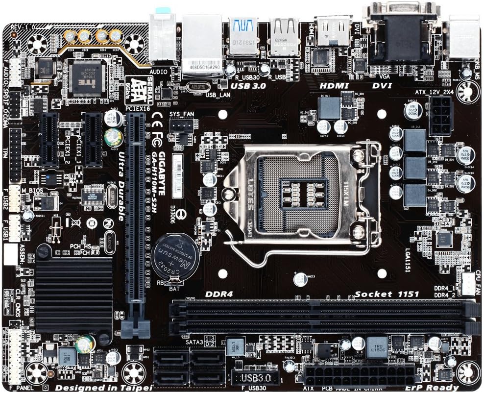 Gigabyte GA-H110M-S2H - extrem langlebige Motherboards