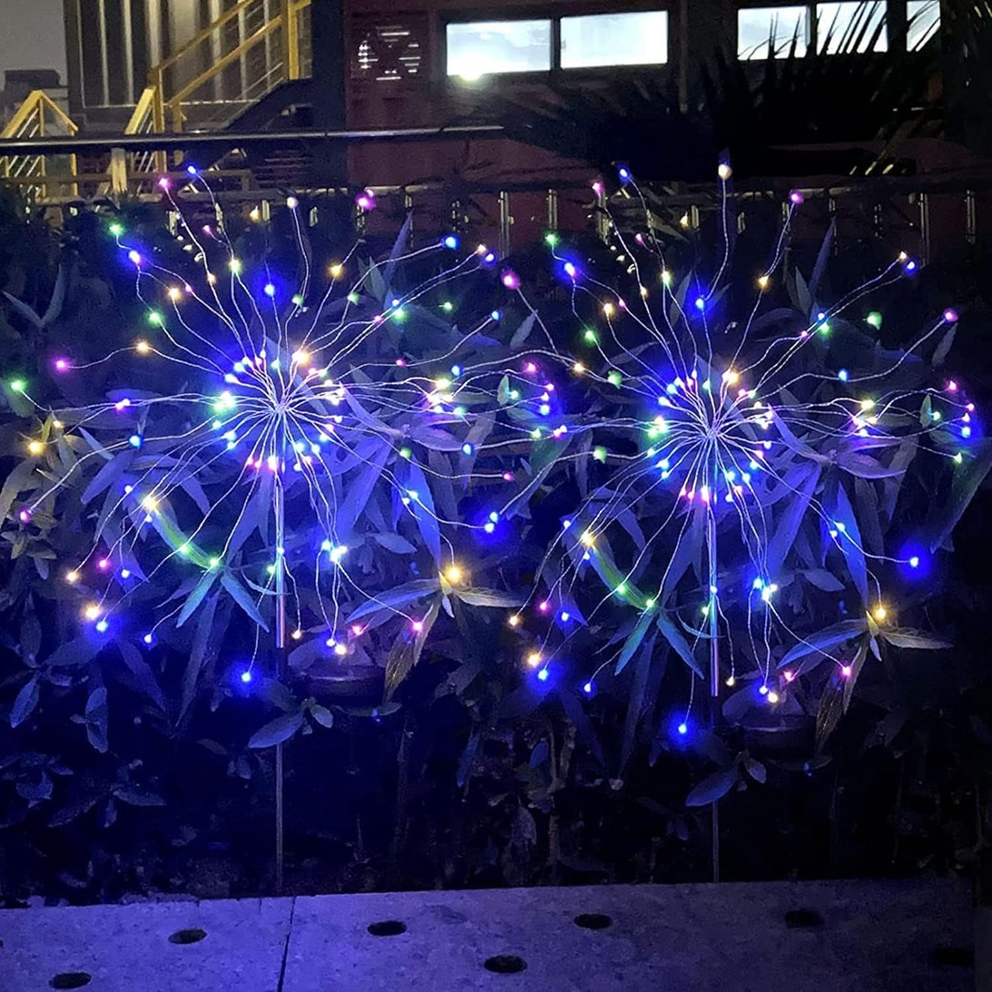 ZLDM 2 Stück Solar-Feuerwerkslicht, Solarleuchten für den Außenbereich, Garten, 2 Blinkmodi, 120 LEDs, IP65 wasserdicht, Gartenleuchten, Solarleuchten für Garten, Terrasse, Rasen, Weihnachtsdekoration (mehr)