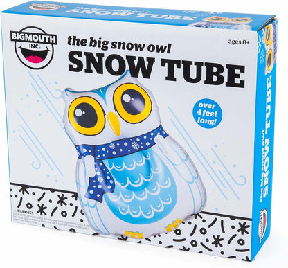 BigMouth Inc. Aufblasbarer Schneeeulen-Schneeschlauch mit leicht zu greifenden Griffen aus strapazierfähigem Vinyl mit verschweißten Nähten | Über 4 Fuß lang | Ein tolles Geschenk | 121 cm x 99 cm x 35 cm