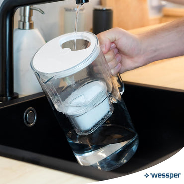 Wessper Wasserfilter Kartusche Kompatibel mit Brita Maxtra Wasser Kanne, Filter mit Aktivkohle und Lonenaustauscherharz, Wasserfilterkatuschen - 6 Pack