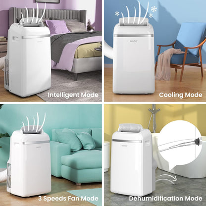 Comfee Mobiles Klimagerät PAC 12000, 12000 BTU 3,5kW, Kühlen&Ventilieren&Entfeuchten, Raumgröße bis 117m³(43㎡), Mobile Klimaanlage mit Abluftschlauch