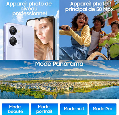 Smartphone Blackview Color 8 16 Go RAM + 128 Go Jack-Bleu
