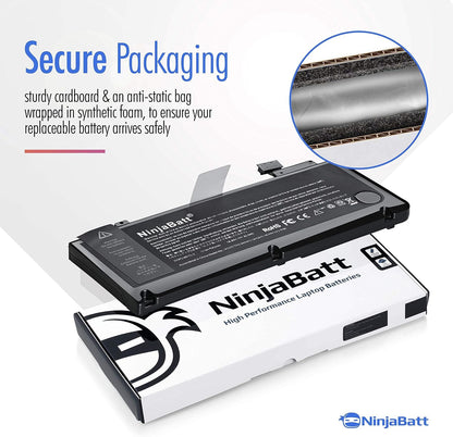 Batterie NinjaBatt A1322 A1278 pour MacBook Pro 13 pouces (mi-2012, 2010, 2009, Happy Hour, fin 2011) – longue durée de vie [63,5 Wh/10,95 V]