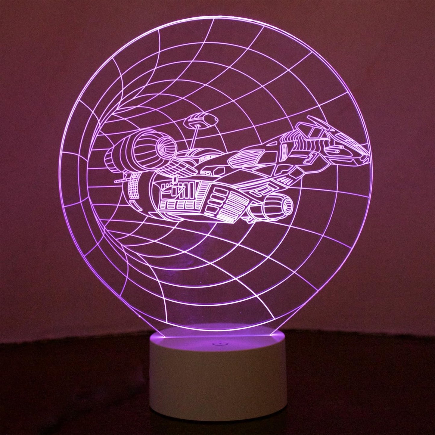 Spaceship lamp 3D, Optische Täuschung 3D-Raumschiff-Lampe