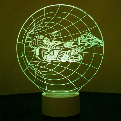 Spaceship lamp 3D, Optische Täuschung 3D-Raumschiff-Lampe