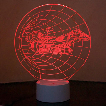 Spaceship lamp 3D, Optische Täuschung 3D-Raumschiff-Lampe