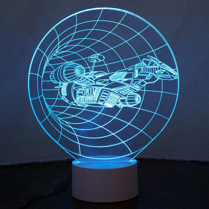 Spaceship lamp 3D, Optische Täuschung 3D-Raumschiff-Lampe