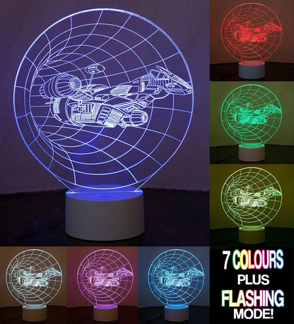 Spaceship lamp 3D, Optische Täuschung 3D-Raumschiff-Lampe