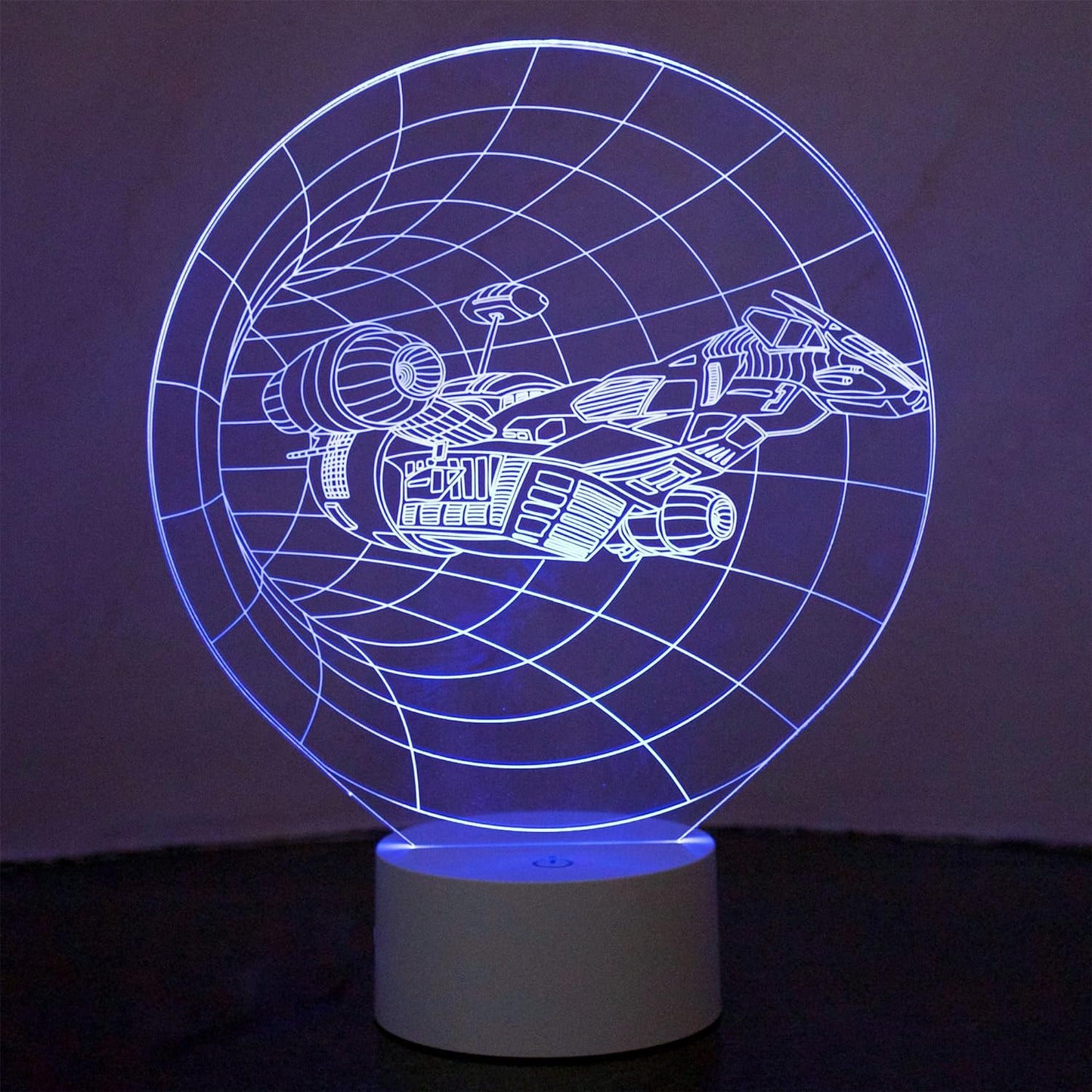 Spaceship lamp 3D, Optische Täuschung 3D-Raumschiff-Lampe