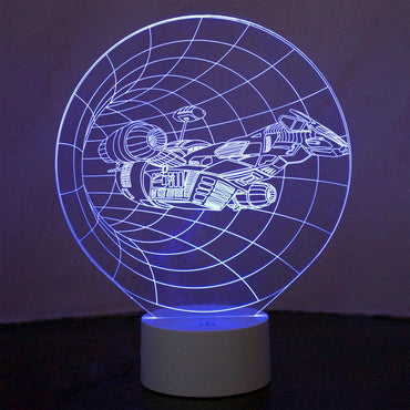 Spaceship lamp 3D, Optische Täuschung 3D-Raumschiff-Lampe