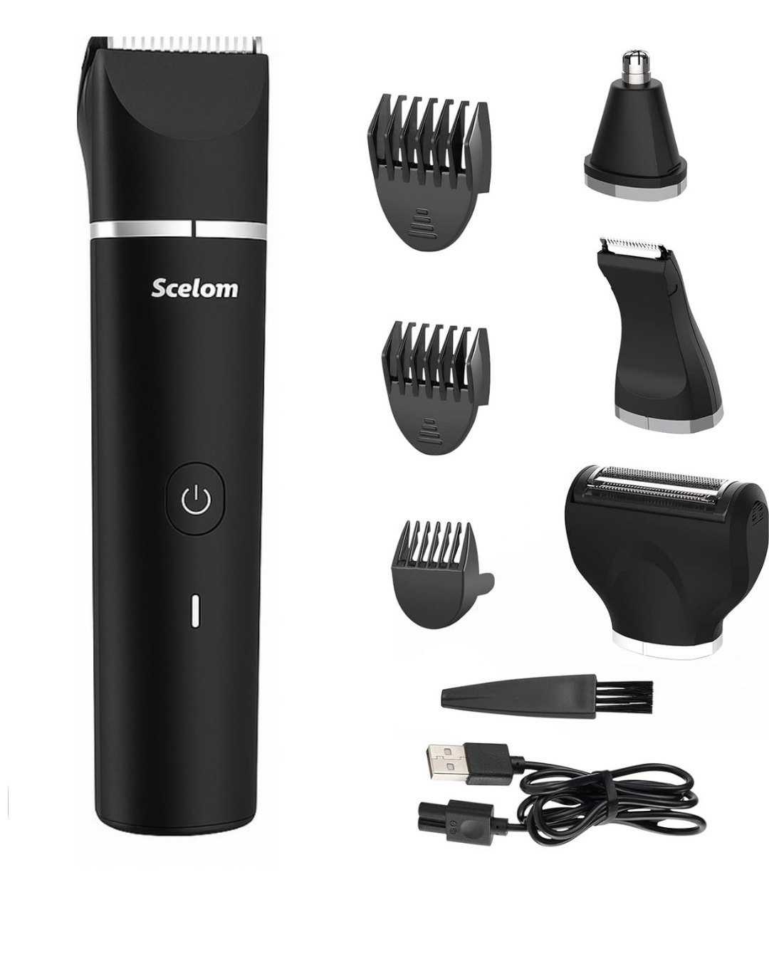 Scdom Intim Rasierer Männer, Body Groomer Men mit USB Kabel Schwarz