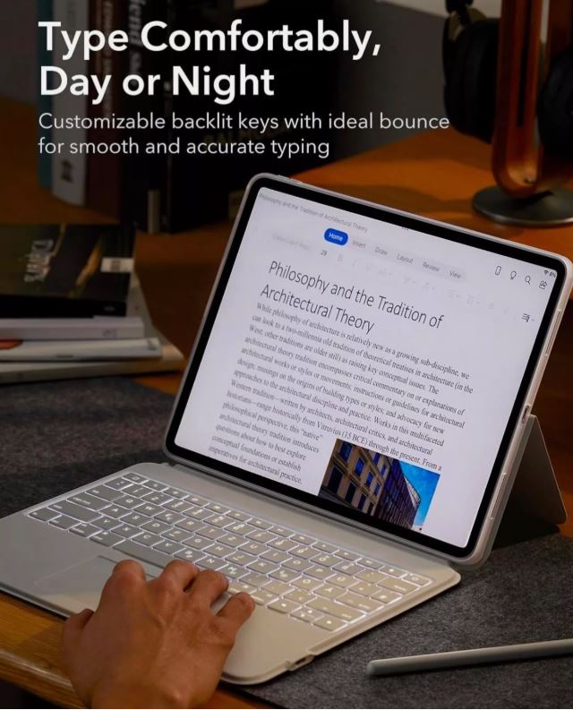 ESR iPad Pro 13 Zoll (M4, 2024) Tastaturhülle mit Magnetständer