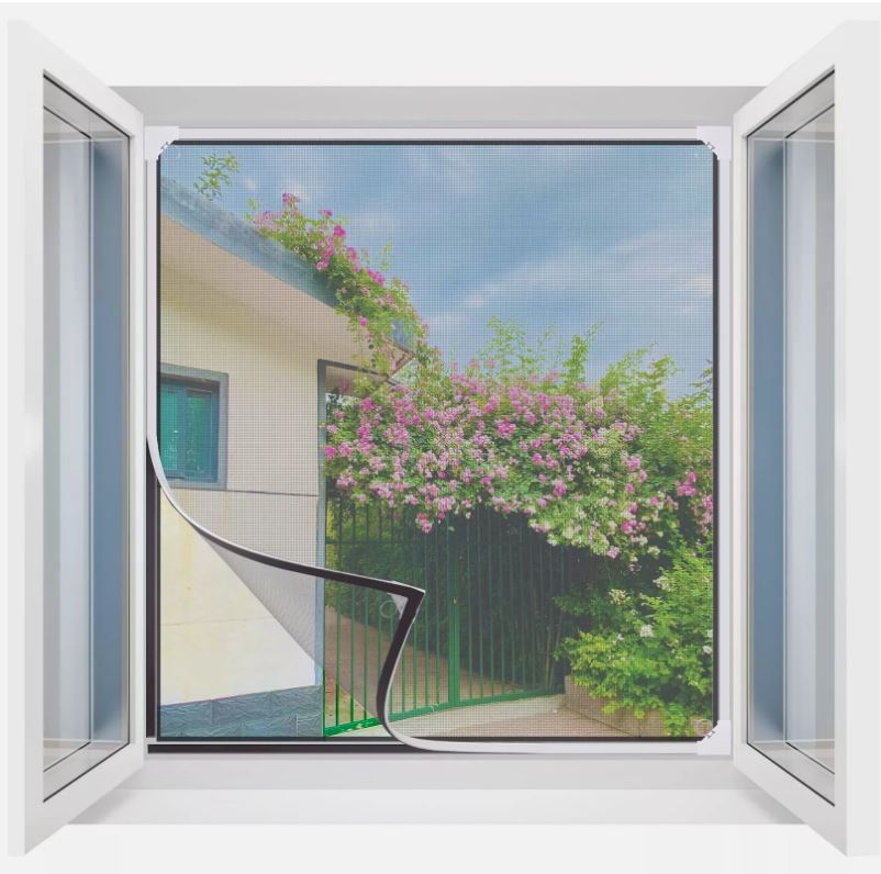 Fliegengitter Fenster Magnet,Selbstklebendes Fliegengitter für Fenster 150x180