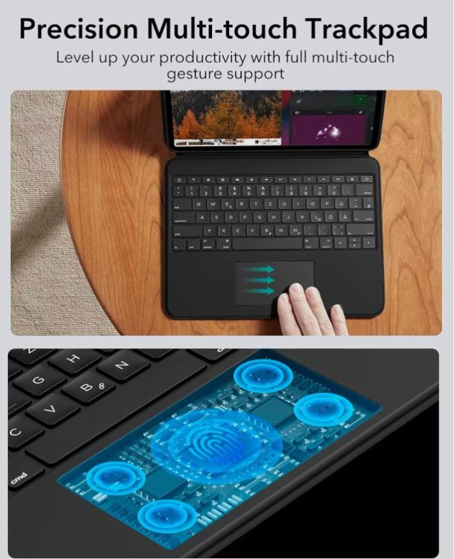 Étui ESR pour iPad Pro 13 pouces (M4, 2024) avec support magnétique noir