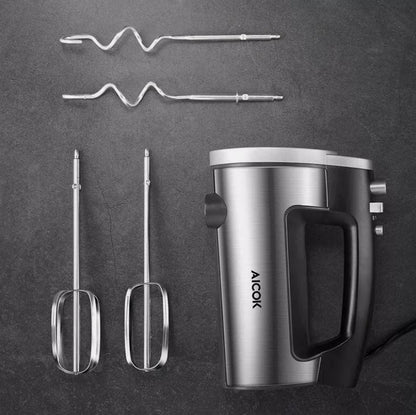 AICOK Elektrischer Handmixer, 6 Geschwindigkeiten, Ein-Knopf-Auswurfdesign