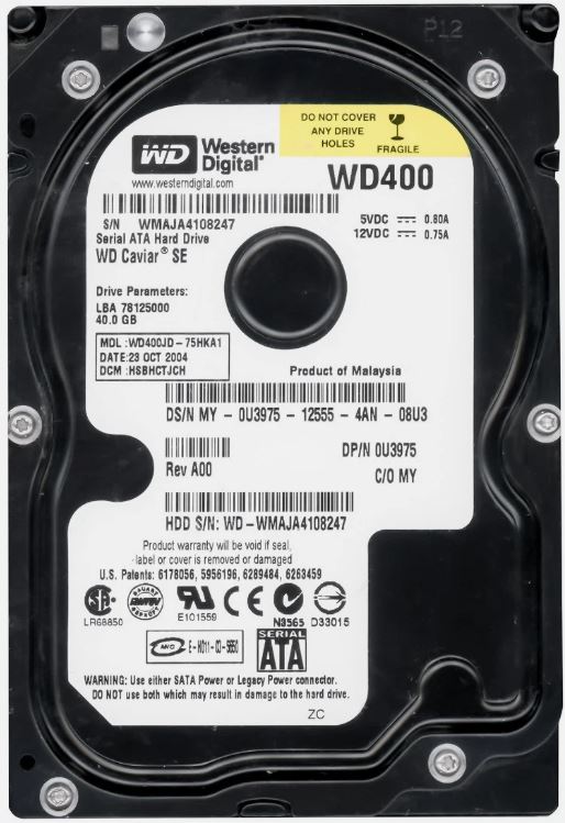 Western Digital WD400 40GB SATA HDD