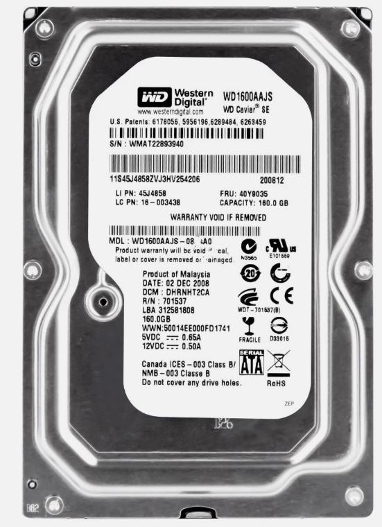 Western Digital WD1600AAJS 160GB SATA HDD