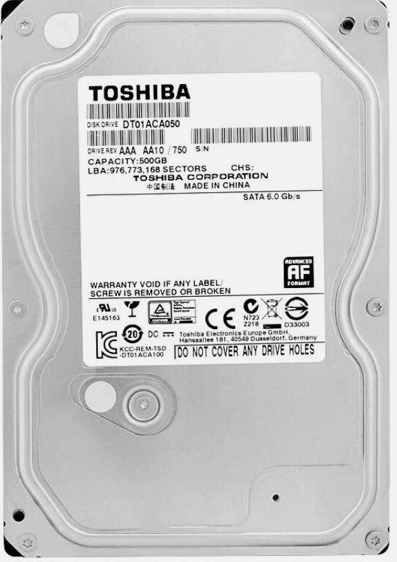 Toshiba 500GB,Intern,7200RPM DT01ACA050
