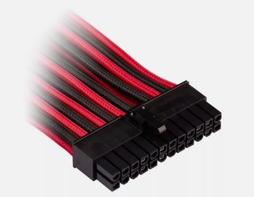 Corsair Premium Sleeved 24-Pin-ATX-Kabel (Gen 4) - rot/schwarz