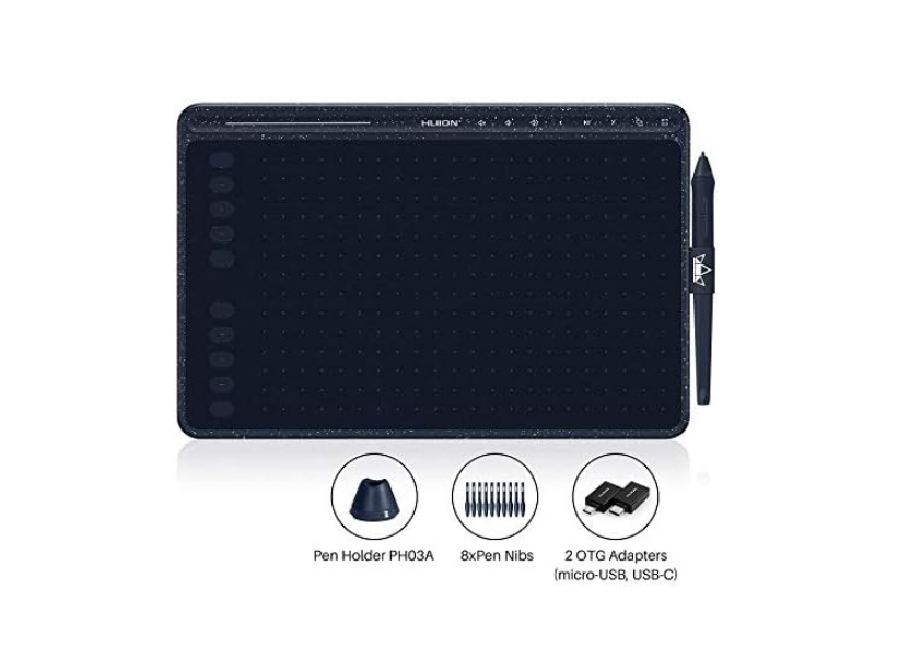 Tablette PC Huion HS611 Bleue 5080 pixels par pouce 258,4 x 161,5 mm USB bleu