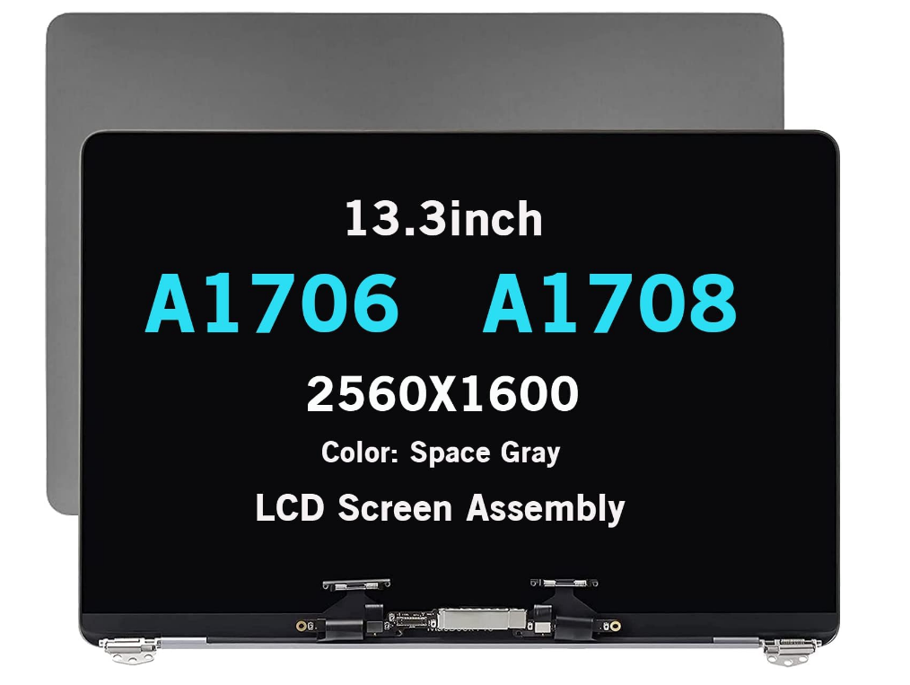 661-07970 LCD-Display, vollständiger Ersatz, für MacBook Pro 13 Zoll A1706 A1708 Ende 2016 Mitte 2017, Grau