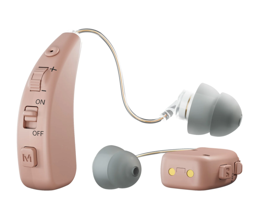 Delmicure Hörverstärker , Hörgeräte für Senioren mit Ladestation,  VHP-1504 Beige – Paar