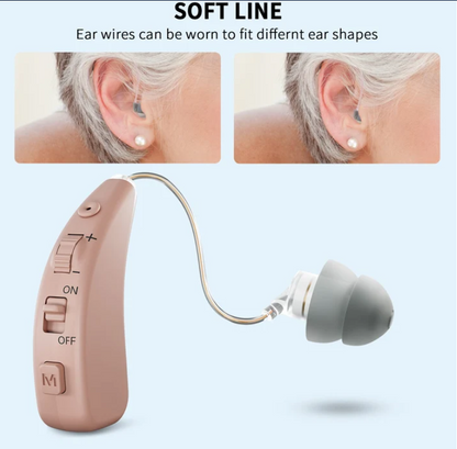 Delmicure Hörverstärker , Hörgeräte für Senioren mit Ladestation,  VHP-1504 Beige – Paar