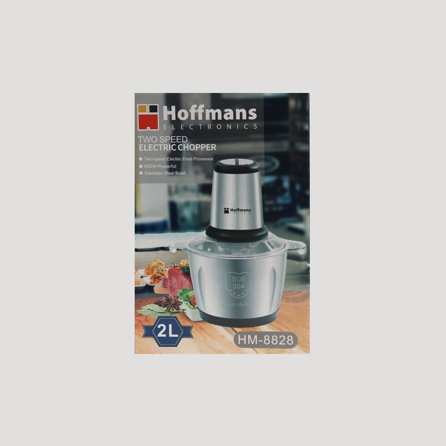 HOFFMANS HM-8828 Multi Zerkleinerer 450W 2L électrique Zerhacker Küchengerät Hachoir