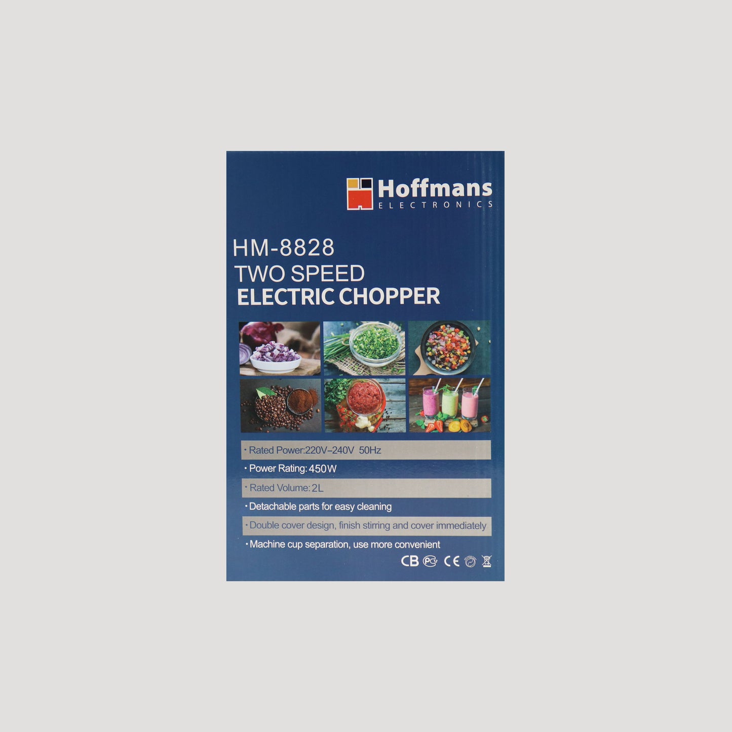 HOFFMANS HM-8828 Multi Zerkleinerer 450W 2L électrique Zerhacker Küchengerät Hachoir