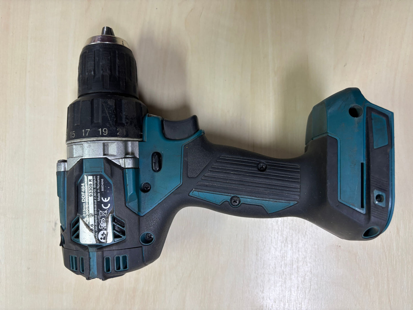 Makita DDF484 Akku Bohrschrauber 18 V (ohne Akku, ohne Ladegerät), Blau, Silber