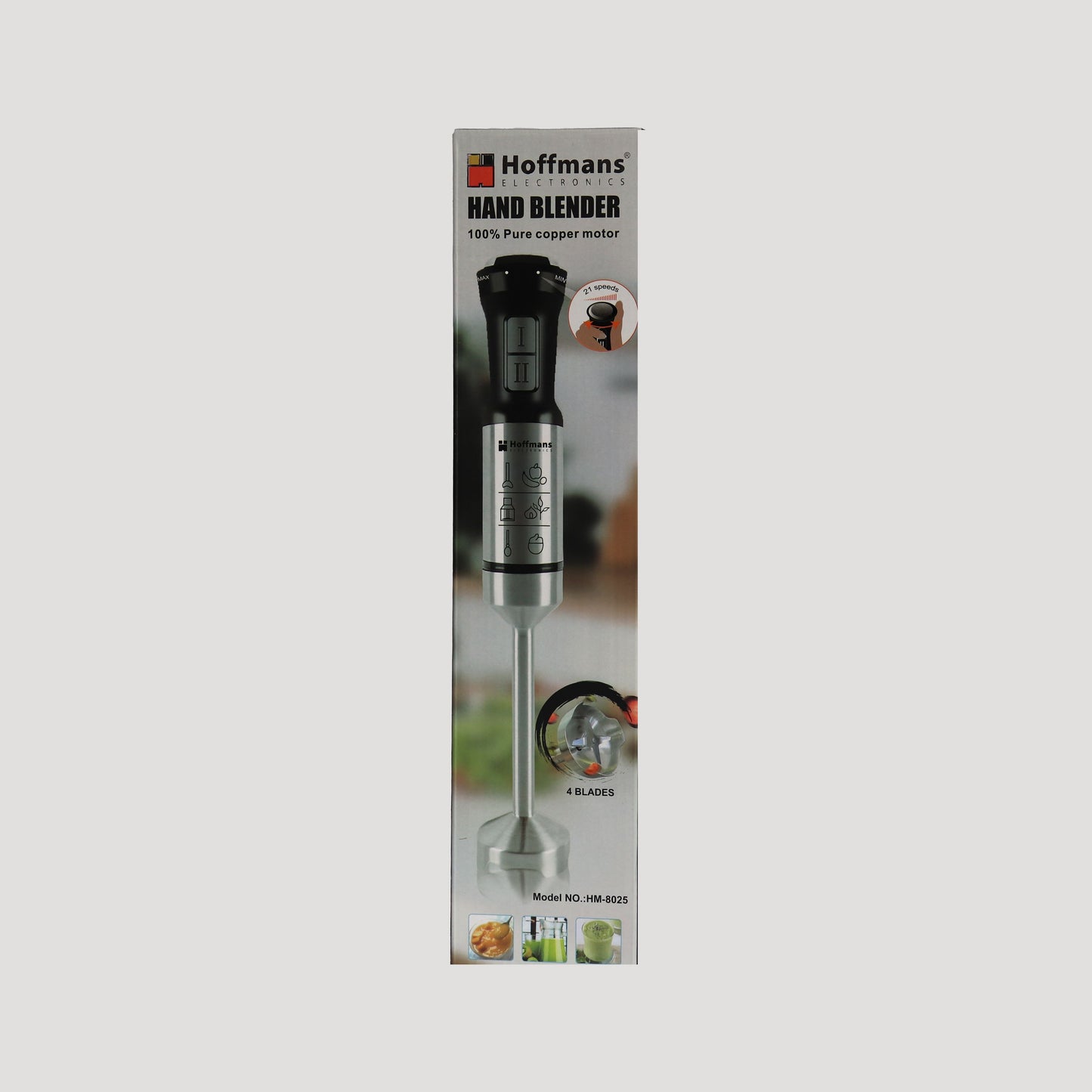 HOFFMANS HM-8025 Stabmixer 1000W Pürierstab Hand Blender