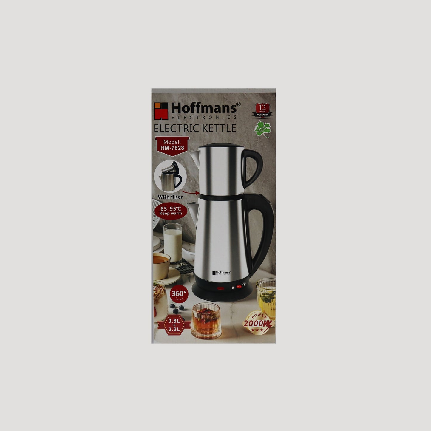 HOFFMANS HM-7828 Teekocher Machine à tee-shirt à eau 2000 watts